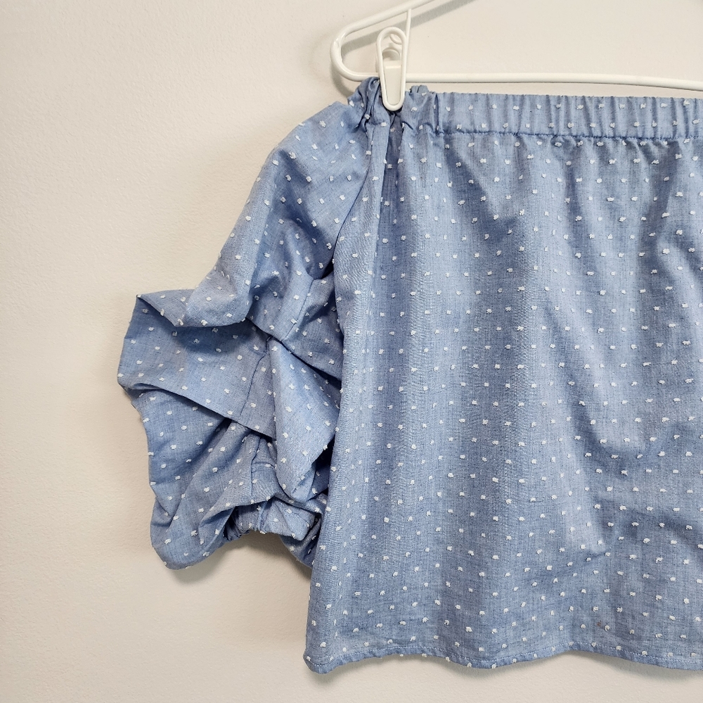 Off Shoulder Ruffled Sleeve Top - Picture 2 of 3